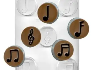 Round Musical Cookie Mold 5 Cavity