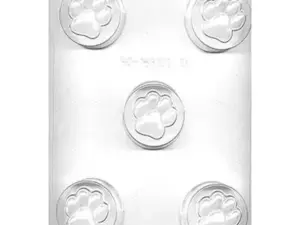 Paw Print Round Chocolate Candy Mold