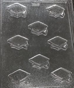 Grad Cap Chocolate Mold 8 Cavity