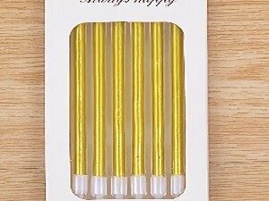 Gold Birthday Candles 6 Count