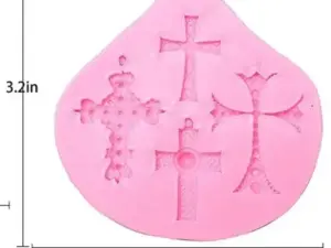 Fancy Cross Silicone Mold 4 Cavity