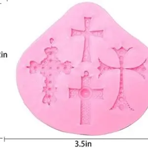 Fancy Cross Silicone Mold 4 Cavity