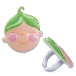 Little Pea Baby Shower Cupcake Rings 12 Count