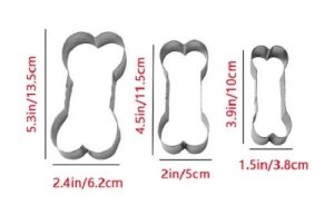 Dog Bone Cookie Cutter 3 Piece Set