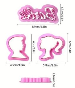 Barbie, Ken & Logo Cookie Cutter Set of 3