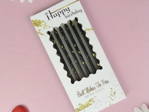 Birthday Candles Black Set of 6