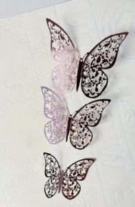 Rose Gold Butterfly Topper-12 count