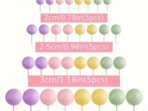 Pastel Color Foam Cake Balls 20 Count