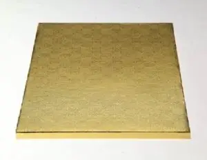 10" Gold Square Cake Drum .5" Thick