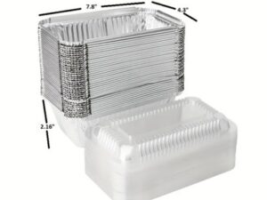 Aluminum Foil 2 Lb. Loaf Pan W/Lid