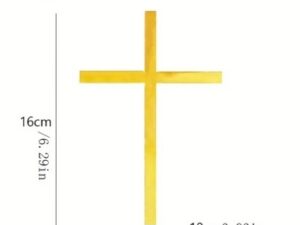 Cake Topper Cross Gold 6"
