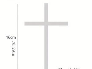 Cake Topper Cross Silver 6"