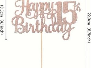Cake Topper "H. 15th B." Rose Gold