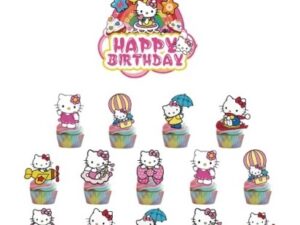 Cake and Cupcake Topper Hello Kitty 15 Piece Set