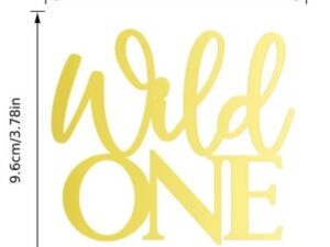 Cake Topper Gold "Wild One" Acrylic