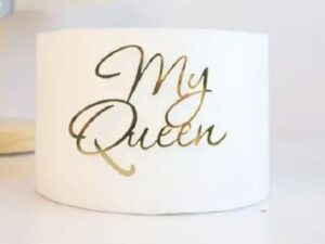 Cake Topper "My Queen" Gold