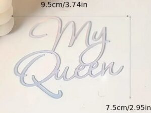 Cake Topper "My Queen" Silver