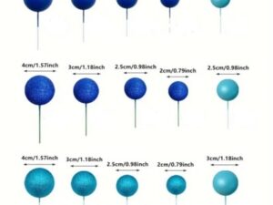 Foam Cake Balls Blue Series Asst shade 15 count
