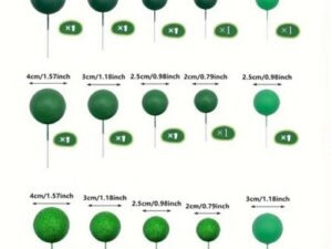 Foam Cake Balls Green  Series Assorted shade 15 count