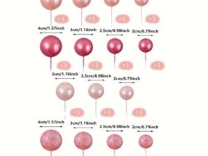 Foam Cake Balls Pink Series Asst shade 15 count