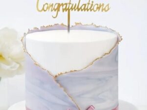 Cake Topper"Congratulations"Gold Acrylic