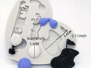 Silicone Mold Golf Theme 6 Cavity