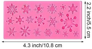 Multi Snowflake Silicone Mold 20 Cavity