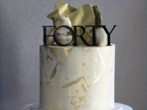 Cake Topper "FORTY"Black-Acrylic