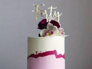 Cake Topper "FORTY" Gold-Acrylic