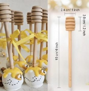 6" Honey Dip Wooden Sticks 10 Count