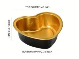 Foil Black Heart Baking Cup/Lid 25 count