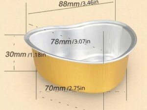 Foil Gold Heart Baking Cup/Lid