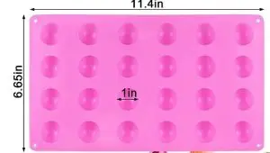 3-D Semi-Sphere Silicone Mold 24 Cavity