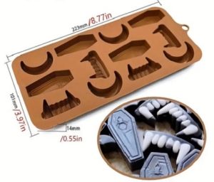 Silicone Mold Coffin,Teeth, Moon 12 cavity