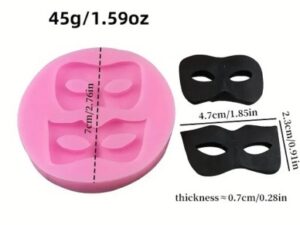 Silicone Mold Mardi Gras Masks - 2 Cavity