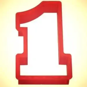 Number “1” Plastic 3D Cookie Cutter 4 inches