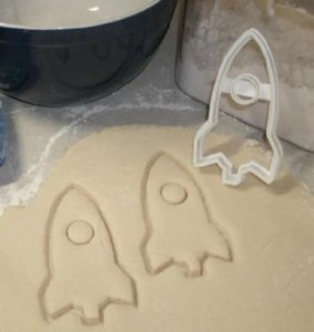 Rocket Space Ship Cookie Cutter 2.25 inches