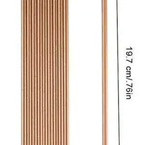 Rose Gold Metallic Paper Straw 25 Pieces