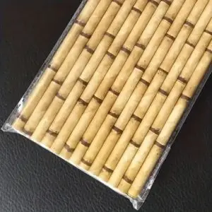 Yellow Bamboo Paper Straw 25 Pieces