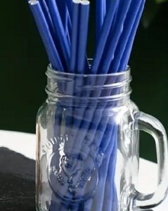 Royal Blue Paper Straw 25 Pieces