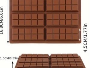 Silicone Mold Chocolate 6 Bar 2 Row