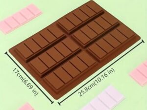 Silicone Mold Large Candy Bar 6 Cavity