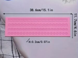 Silicone Mold Floral Lace Pattern 4 Rows