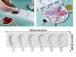 Silicone Mold Skull Cakesicle 6 Cavity