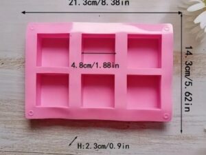 Silicone Mold Squares 1.9"- 6 Cavity