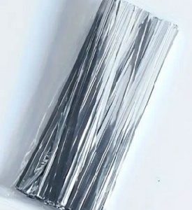 Twist Ties Metallic Silver 100 Pieces