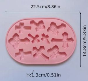 Assorted Crosses Silicone Mold 10 Cavity