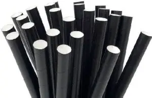 Black Milkshake Paper Straws 25 Count