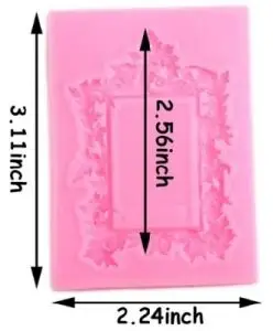 2.5 inch Square Photo Frame Silicone Mold