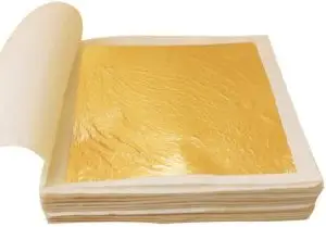 3.67 inch Edible Gold Leaf Sheet 1 Count